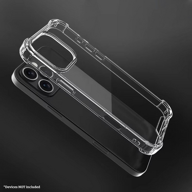 iPhone 16 Pro Max Hybrid Acrylic + TPU Clear Shockproof Case Cover: Total Drop-Proof Protection Made From Non-Toxic Polymers